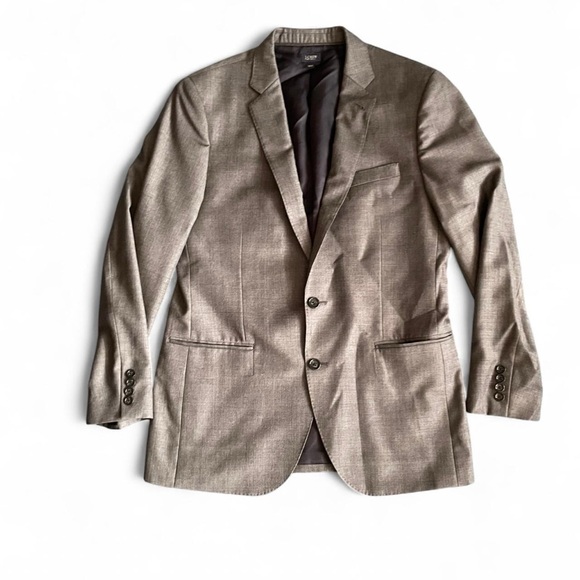 J. Crew Men's 40R Gray Ludlow Blazer Suit Jacket Italian Wool Tollegno 1900